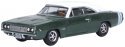 1968 Dodge Charger - Assembled -- Racing Green, White, HO, Oxford Diecast 87DC68005