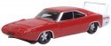 1969 Dodge Charger Daytona - Assembled -- Charger Red, White, HO, Oxford Diecast 87DD69005