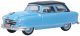 1950 Nash Rambler Custom Landau Convertible - Assembled -- Top Down (Strato Blue), HO, Oxford Diecast 87NR50001