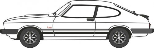 1978 Ford Capri Mk III - Assembled -- Diamond White, N, Oxford Diecast NCAP003