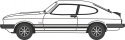 1978 Ford Capri Mk III - Assembled -- Diamond White, N, Oxford Diecast NCAP003