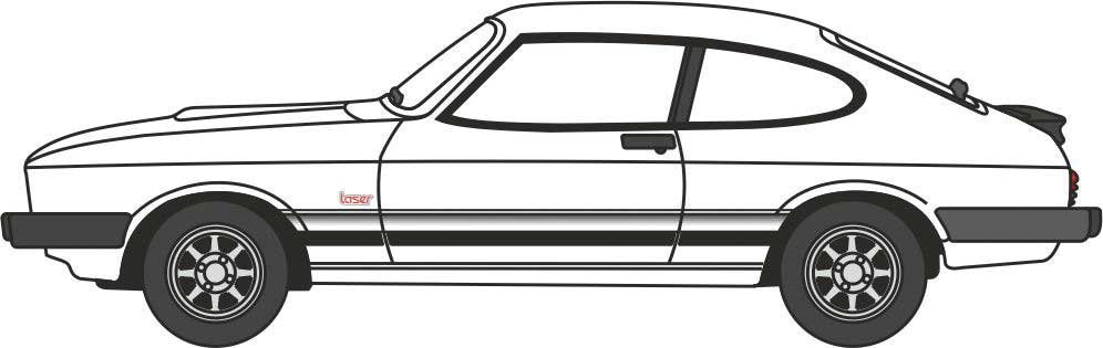 1978 Ford Capri Mk III - Assembled -- Diamond White, N, Oxford Diecast NCAP003