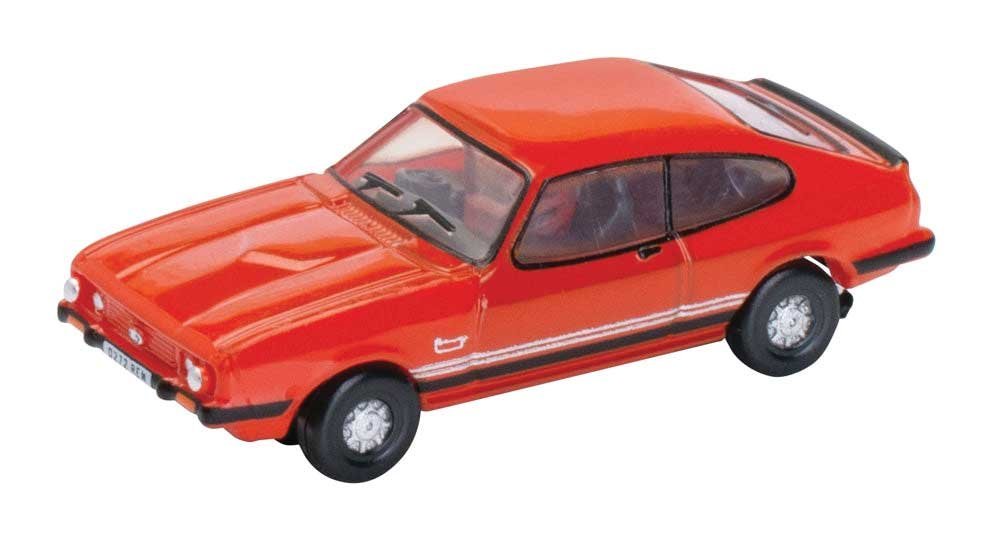1978 Ford Capri Mk III - Assembled -- Sebring Red, N, Oxford Diecast NCAP004