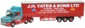 1990-2010 Scania T Tractor with Curtain-Side Trailer - Assembled -- J.H. Yates and Sons Ltd., N, Oxford Diecast NTCAB008