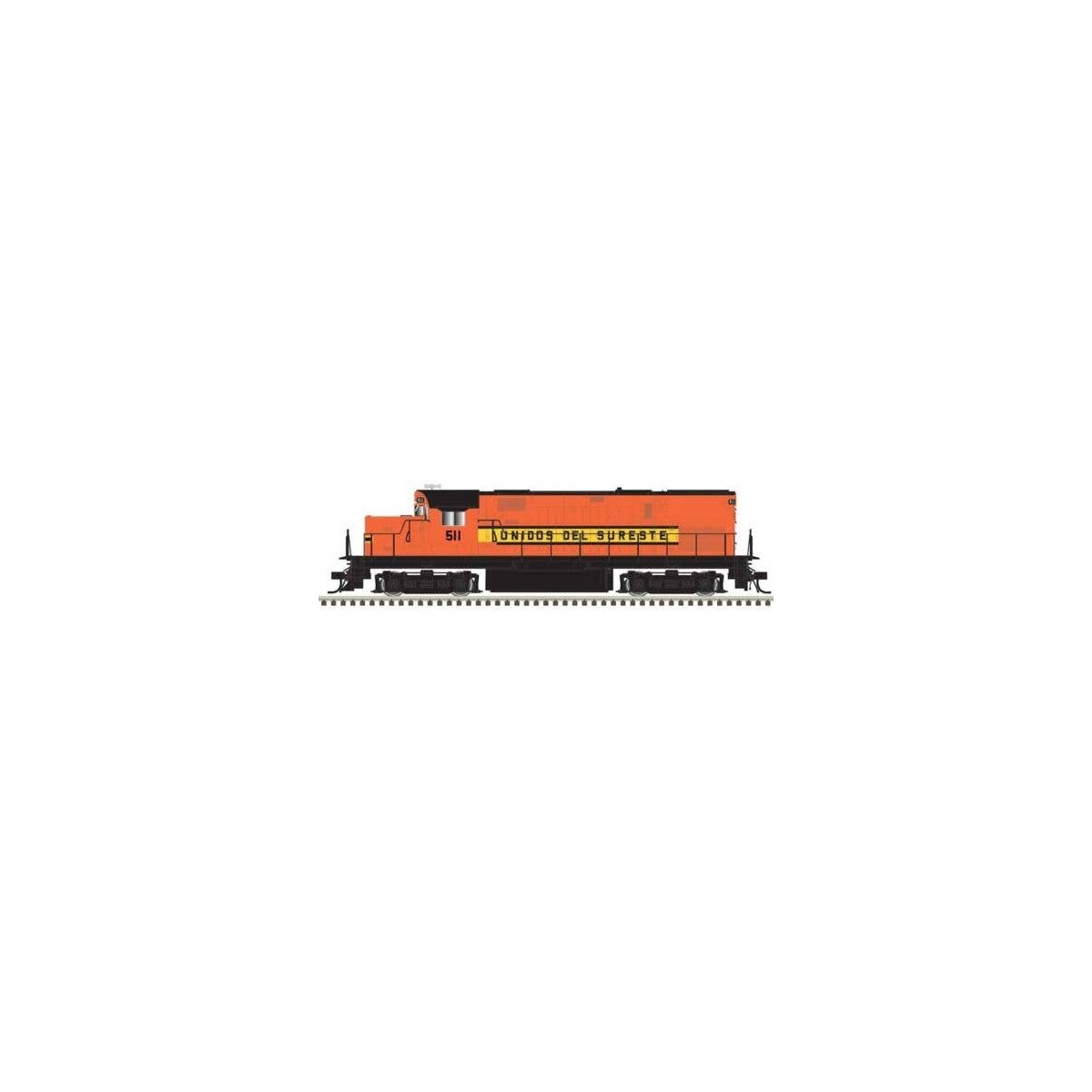 Alco C420 Low Nose - Sound and DCC - Master(R) Gold -- Ferrocarrilles Unidos Sureste FUS 511 (orange, yellow, black), HO, Atlas 