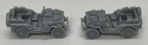 WWII Willys Jeep with Gerry Cans - 3-D Printed Kit -- Unpainted pkg(2), HO, Phoenix Precision Models 31124