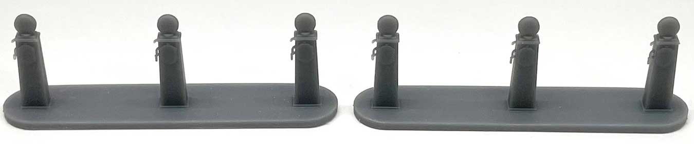 1920s - 1930s Gas Pump Island - Kit -- Unpainted Cast Resin, HO, Phoenix Precision Models 31590