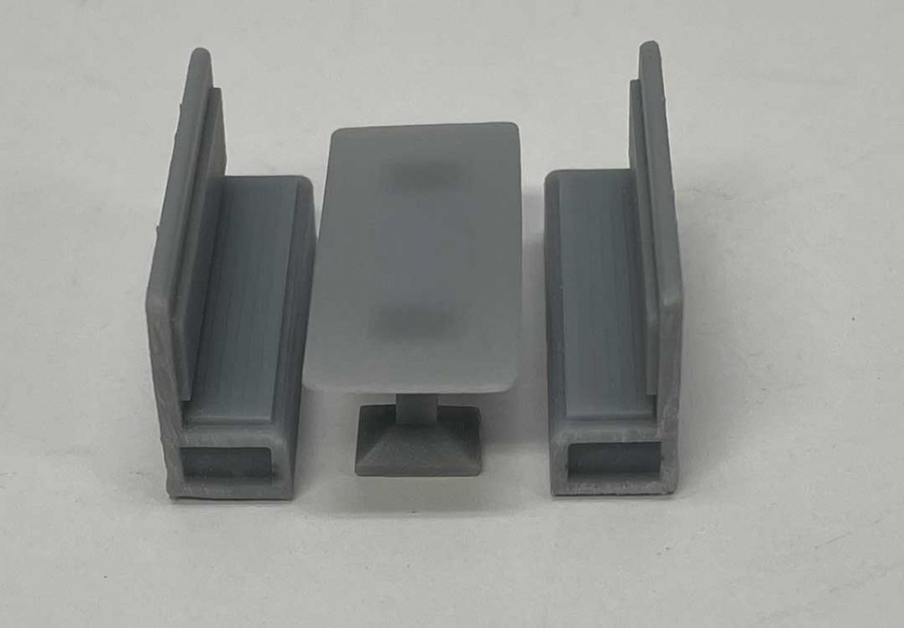6′ Table and Booth Set - 3D Printed Kit -- Unpainted, HO, Phoenix Precision Models 31643