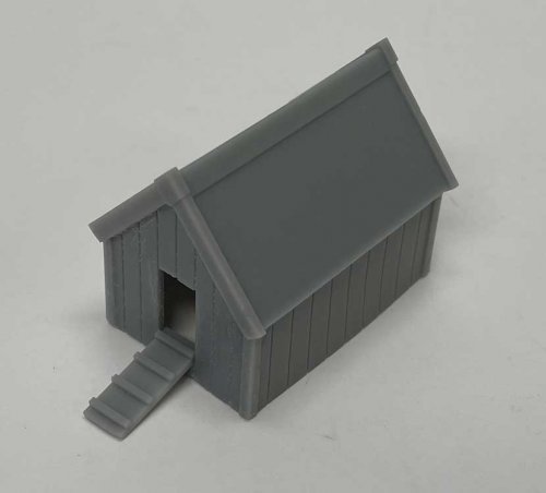 Chicken Coop with Ramp -- 3D Printed Kit - Unpainted, S, Phoenix Precision Models 32640