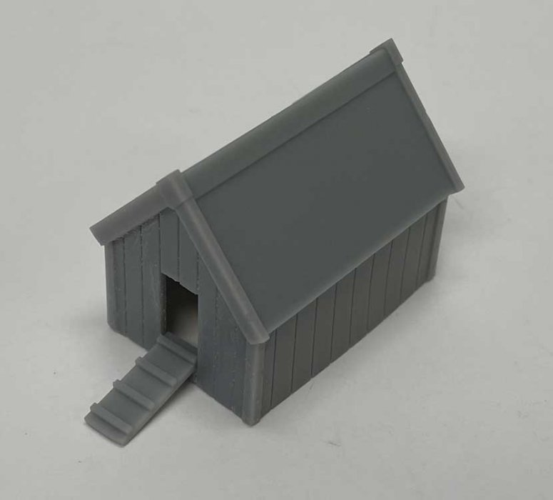 Chicken Coop with Ramp -- 3D Printed Kit - Unpainted, S, Phoenix Precision Models 32640