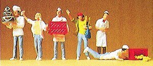 People Working -- Bakery, HO, Preiser Kg 10377