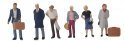 Passengers -- Standing pkg(6), HO, Preiser Kg 10504