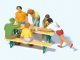 In the Beer Garden -- Set 2 pkg(6), HO, Preiser Kg 10702