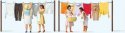 Women Hanging Laundry -- 4 Women and 2 Clothes Lines, HO, Preiser Kg 10741
