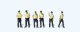 German Federal Railroad DB Security -- pkg(6), HO, Preiser Kg 10811