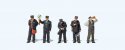 Rhatetian RhB Railway Personnel -- pkg(5), HO, Preiser Kg 10814