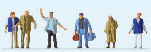 Passengers -- Travellers Aid w/Travellers, HO, Preiser Kg 14046