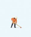 German Fireman Sweeping, HO, Preiser Kg 28198