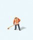 German Fireman Sweeping, HO, Preiser Kg 28198