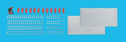Ventilation Fan, Fire Extinguishers, Ladders & Treadplate Details, HO, Preiser Kg 31026