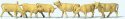 Light Brown Cows -- pkg(6), N, Preiser Kg 79229