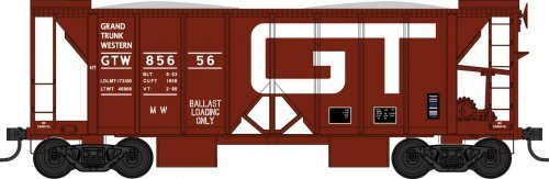 70-Ton 2-Bay Ballast Hopper with Side Chutes (Ballast Gates) - Ready to Run -- Grand Tr, HO, Bowser Manufacturing Co. 43667