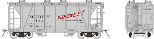 Enterprise 2-Bay Covered Hopper - Ready to Run -- Flo-Sweet MSGX (gray, black, red), HO, Rapido Trains Inc 149004A