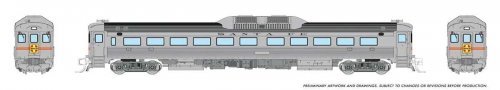 Budd RDC-1 Phase 1 - Sound and DCC -- Santa Fe DC-191, DC-192 (silver, red, yellow, black), N, Rapido Trains Inc 516502