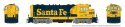 Santa Fe CF7 w/Round Cab - Standard DC -- Santa Fe 2496 (Warbonnet, blue, yellow), HO, Rapido Trains Inc 70119