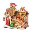 Rolife Gingerbread House DIY Miniature House DG176 - Kit -- 3-D Laser-Cut Wood Puzzle, All Scales, Robotime DG176