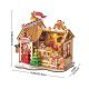 Rolife Gingerbread House DIY Miniature House DG176 - Kit -- 3-D Laser-Cut Wood Puzzle, All Scales, Robotime DG176