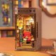 Bookstore DIY Book Nook Shelf Insert - Laser-Cut Wood Kit -- 3D Wooden Puzzle, All Scales, Robotime TGB07