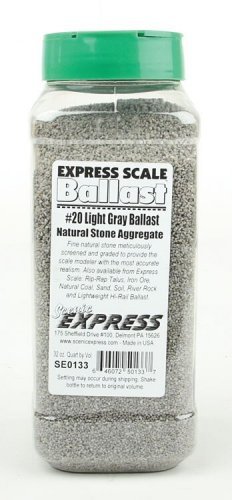 Natural Stone Ballast -- 20 Light Gray (1 Quart), O, Scenic Express SE0133