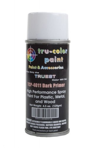 Aerosol Spray Paint 4.5oz 135ml Can -- Gloss Dark Primer, All Scales, Tru-Color Paint 4011