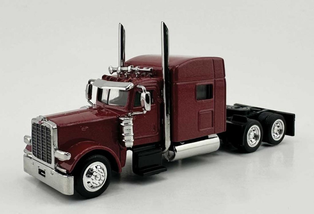 Peterbilt Sleeper Cab Tractor Only - Assembled -- Metallic Red, HO, HO Logistics Replicas 38901