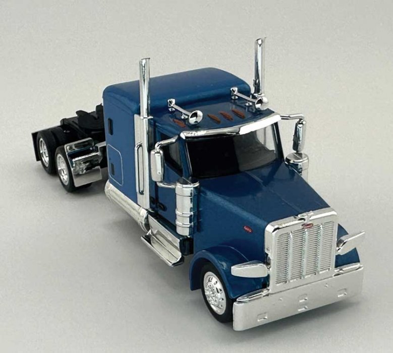Peterbilt 589 72′ Sleeper-Cab Semi Tractor - Assembled -- Metallic Blue, HO, HO Logistics Replicas 589064