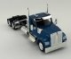 Kenworth 990 2-Axle Day-Cab Semi Tractor - Assembled -- Metallic Blue, HO, HO Logistics Replicas 990061