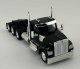 Kenworth 990 3-Axle Day-Cab Semi Tractor - Assembled -- Black, HO, HO Logistics Replicas 990092