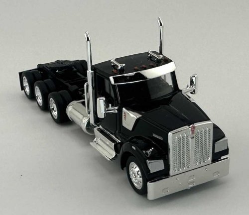 Kenworth 990 3-Axle Day-Cab Semi Tractor - Assembled -- Black, HO, HO Logistics Replicas 990092