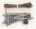 Electric Turnout (Points) N-PL140-30 - Mini Track -- Left Hand w/5-1/2′ 140mm Radius, 30 Degree Div, N, TomyTec Co LTD 1232