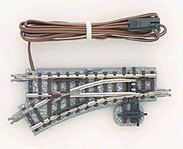 Electric Turnout (Points) N-PL140-30 - Mini Track -- Left Hand w/5-1/2′ 140mm Radius, 30 Degree Div, N, TomyTec Co LTD 1232