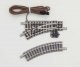 Electric Turnout (Points) N-PL140-30 - Mini Track -- Left Hand w/5-1/2′ 140mm Radius, 30 Degree Div, N, TomyTec Co LTD 1232