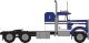 1970s Kenworth W900 Seminole Tractor w/36′ Sleeper Cab - Assembled -- Blue, White, N, Trainworx Inc 49034