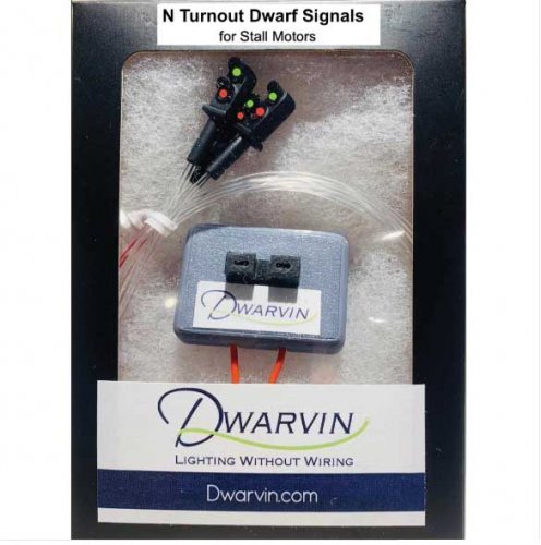 DVTSSS201N Turnout Signals Kit for Stall Motor Switch Machines w/Dwarf Signals -- Kit Includes Control, N, Dwarvin TSSS201N
