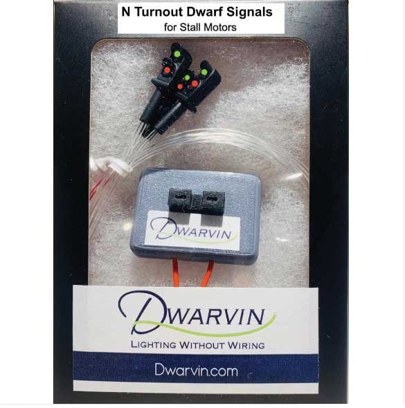 DVTSSS201N Turnout Signals Kit for Stall Motor Switch Machines w/Dwarf Signals -- Kit Includes Control, N, Dwarvin TSSS201N