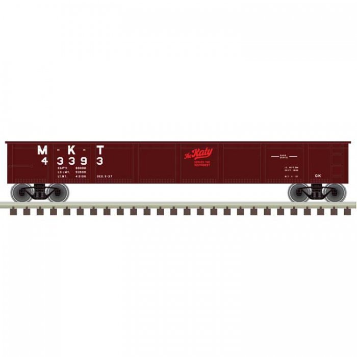 42′ Steel Gondola w/Cement Container Load - Ready to Run - Master(R) -- Missouri-Kansas-Texas 43393 (, N, Trainman 50006756
