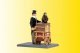 Animated Organ Grinder w/Monkey, HO, Viessmann Modellspielwaren 1549