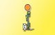 Operating European-Style Movable-Disc Semaphore Distant Signal - Assembled -- Single D, HO, Viessmann Modellspielwaren 4509