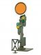 Operating European-Style Movable-Disc Semaphore Distant Signal - Assembled -- Single D, HO, Viessmann Modellspielwaren 4509