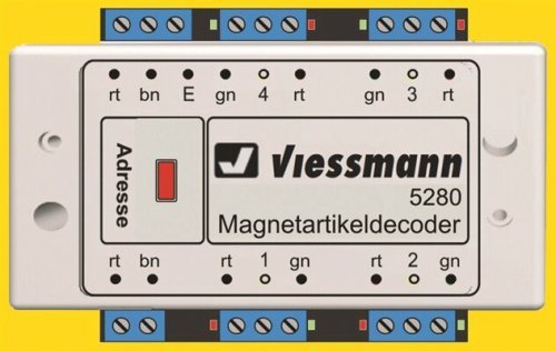 Multi-Protocol Accessory Decoder -- Works w/DCC & Marklin Motorola Systems, All Scales, Viessmann Modellspielwaren 5280